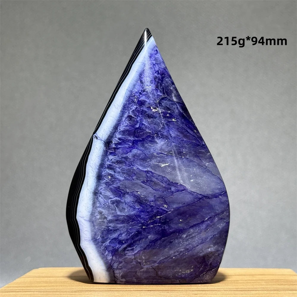 Natural Purple Agate Free-Form Quartz Crystal