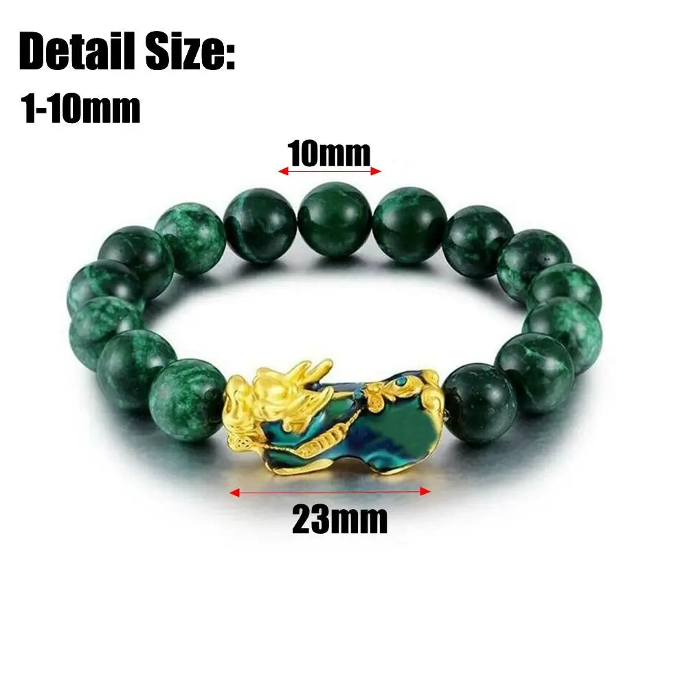 Green Obsidian Feng Shui Wealth Bracelet
