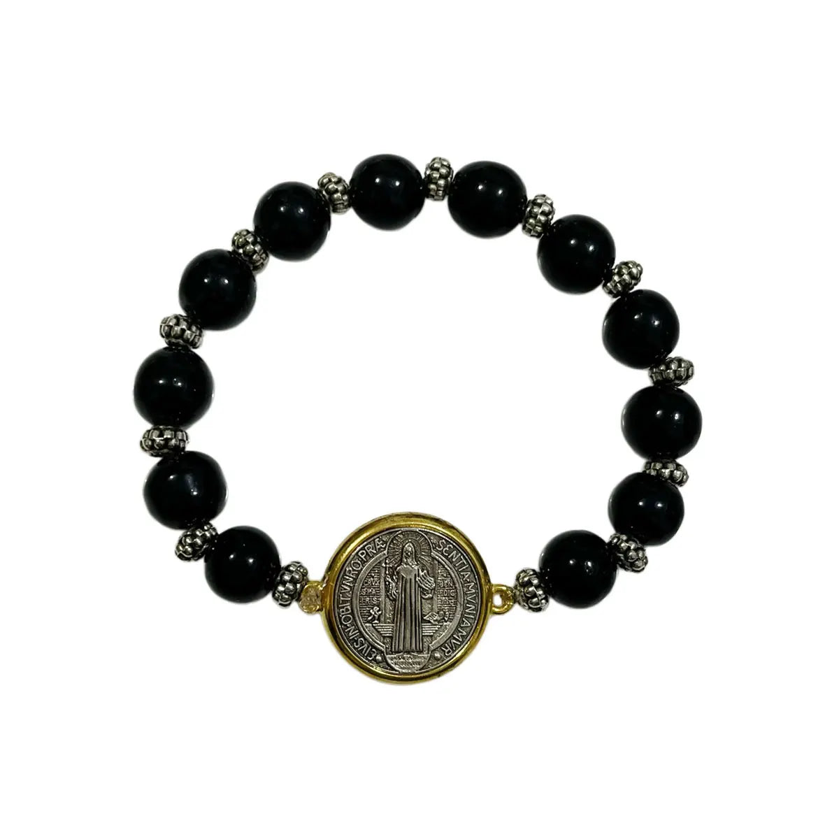 San Benito (Saint Benedict) Protection Medal Bracelet
