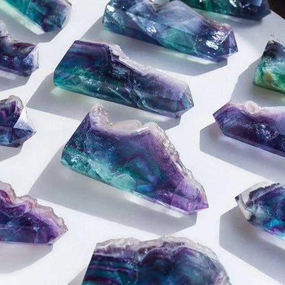 Natural Colorful Fluorite Wand Crystal Tower