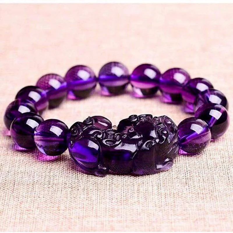 Amethyst Feng Shui Pixiu Wealth Bracelet