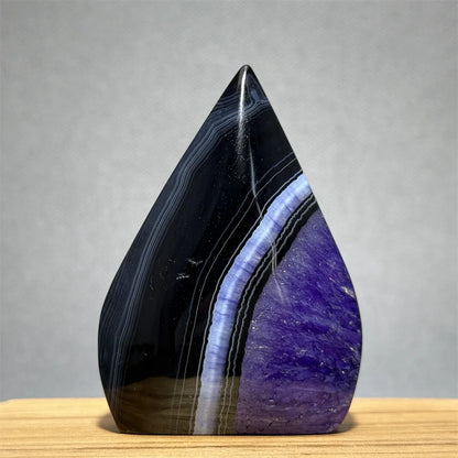 Natural Purple Agate Free-Form Quartz Crystal