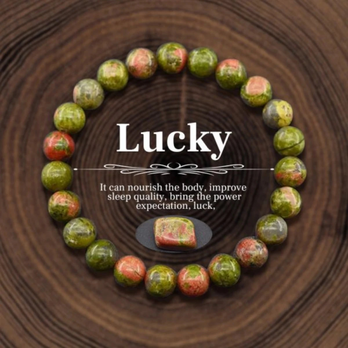Natural Stone Bead Bracelet with Apatite, Tiger's Eye, and Agate