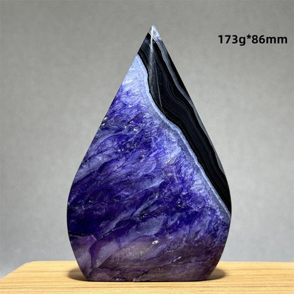 Natural Purple Agate Free-Form Quartz Crystal