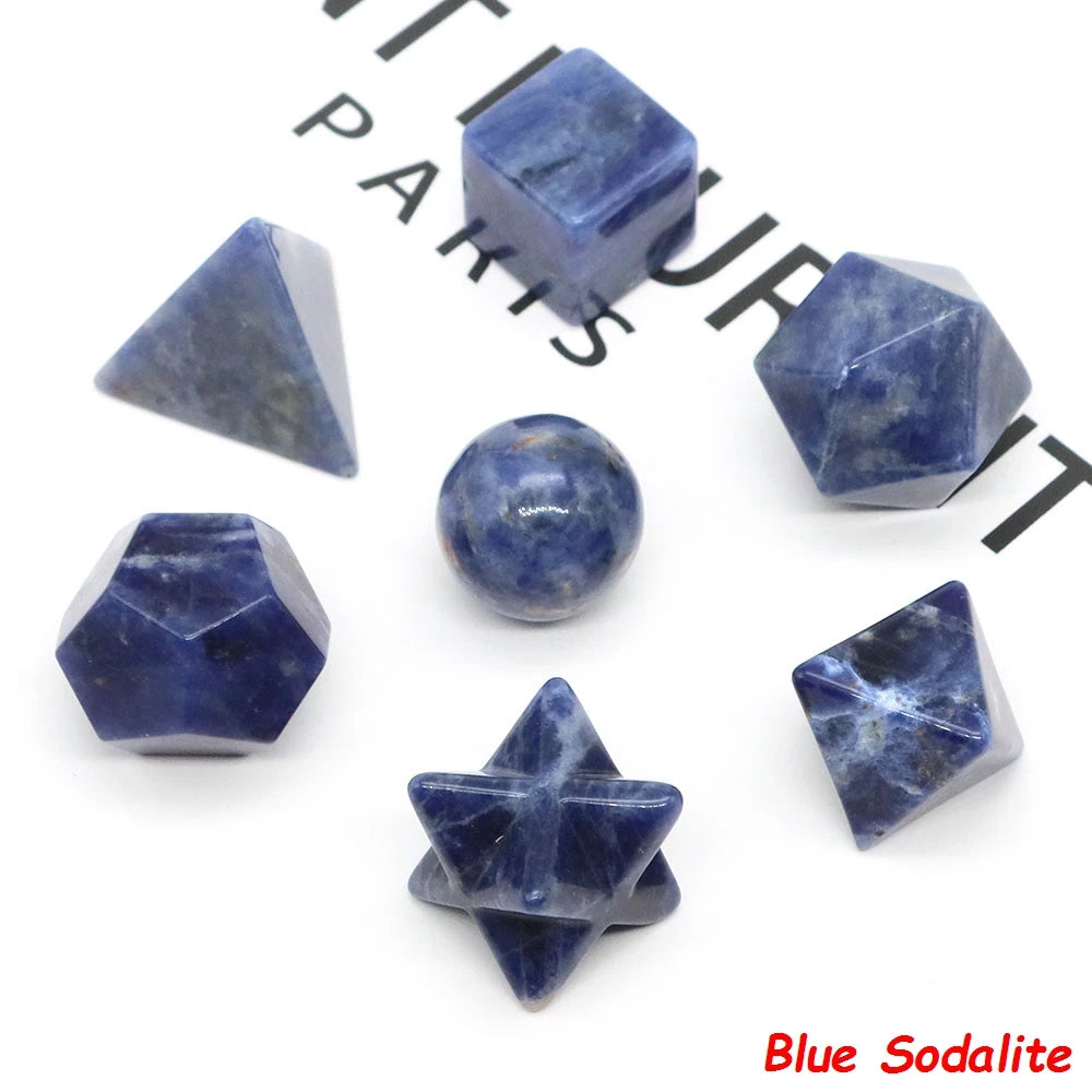 7 Chakra Platonic Sacred Stones Set