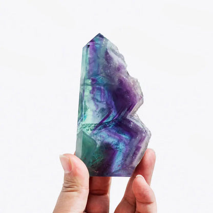 Natural Colorful Fluorite Wand Crystal Tower