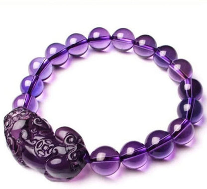 Amethyst Feng Shui Pixiu Wealth Bracelet