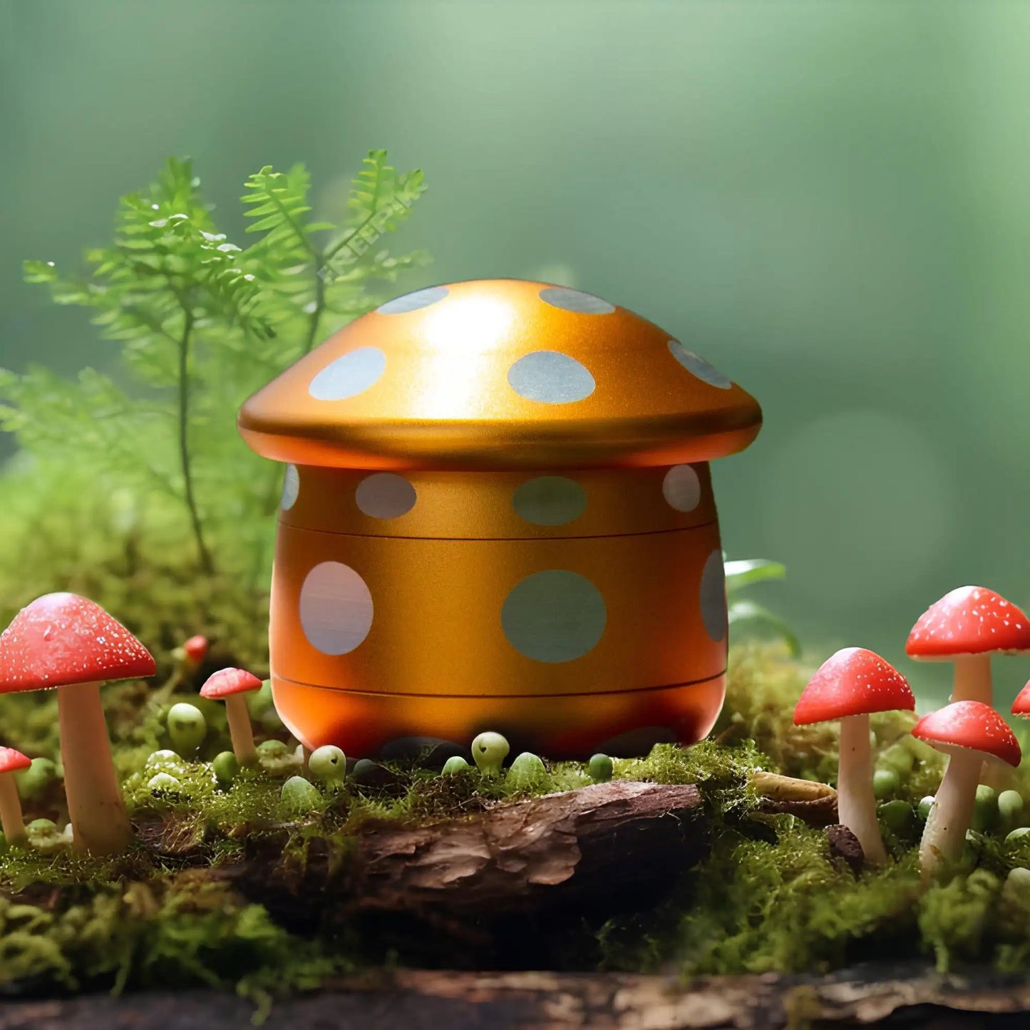4-Layer Aluminum Mushroom Herb Grinder (63mm/2.5-inch)