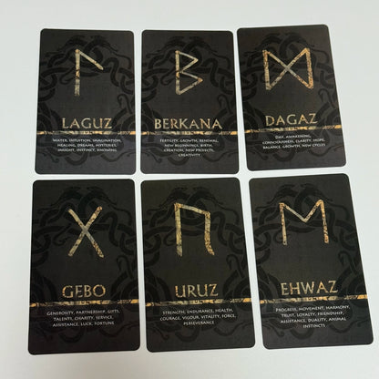 Elder Futhark Rune Cards and Oracle Deck (25-Card Set)