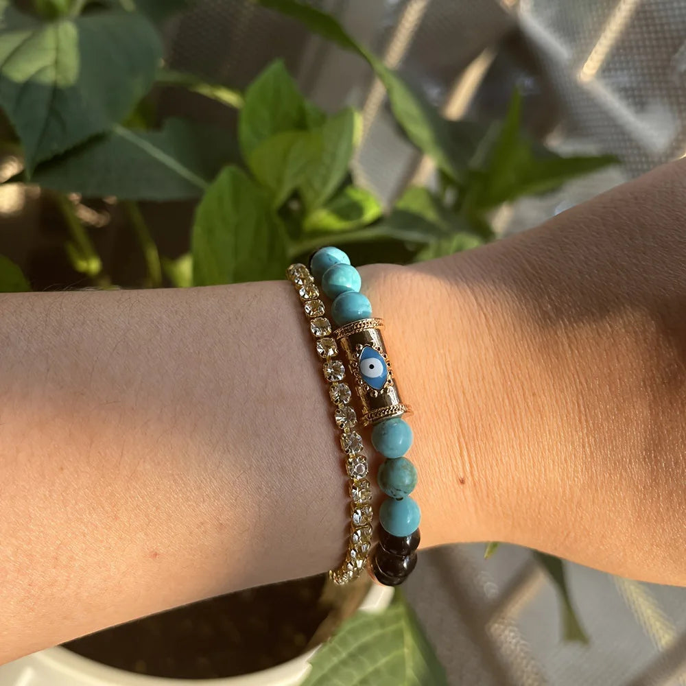 Natural Stone Beaded Bracelet Collection