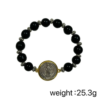 San Benito (Saint Benedict) Protection Medal Bracelet