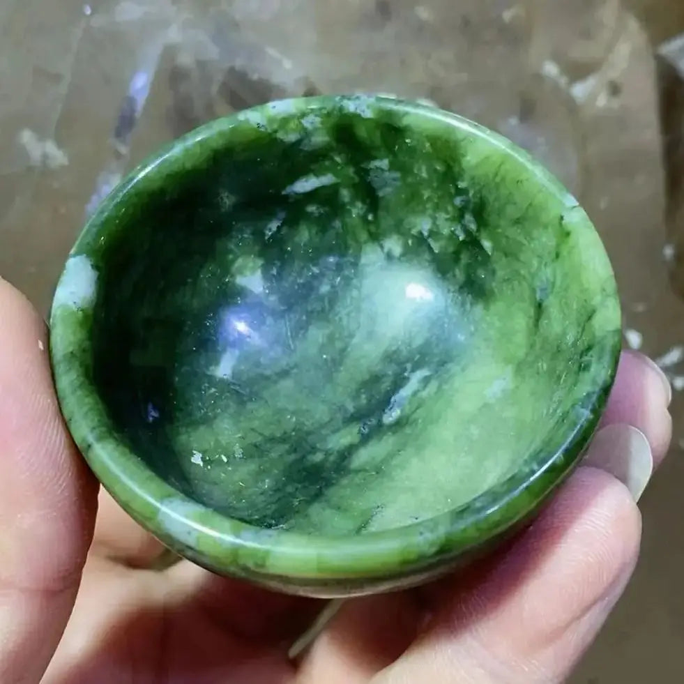 6cm Natural Xiuyan Jade Stone Tea Cup