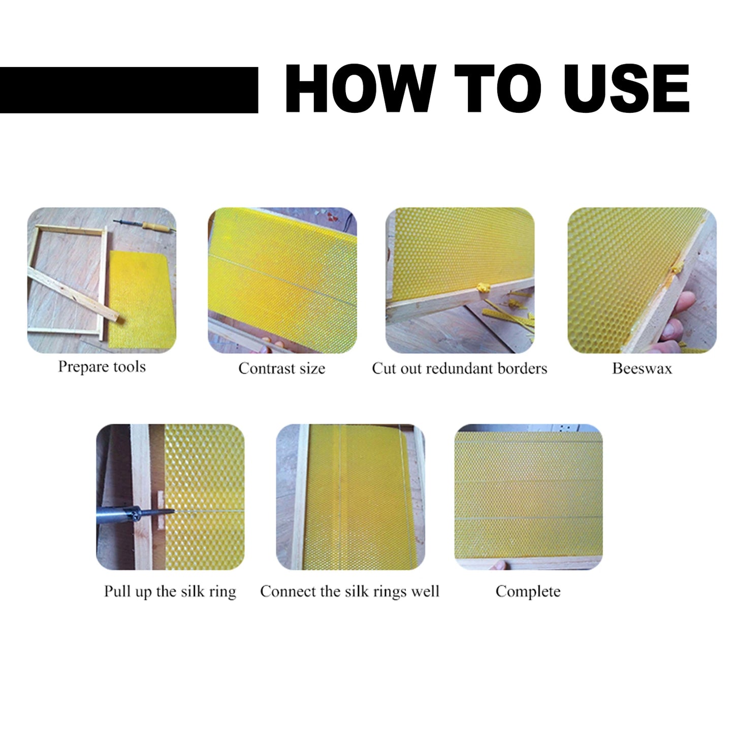 10-Piece Beeswax Honeycomb Foundation Sheet Set