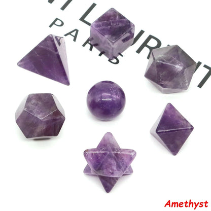 7 Chakra Platonic Sacred Stones Set