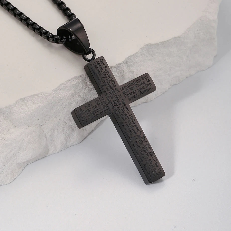 Stainless Steel Cross Pendant Necklace