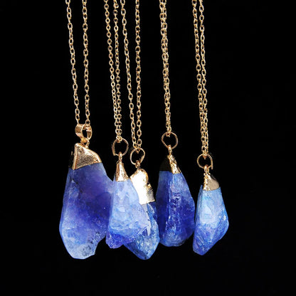 Irregular Amethyst and Citrine Gemstone Necklaces