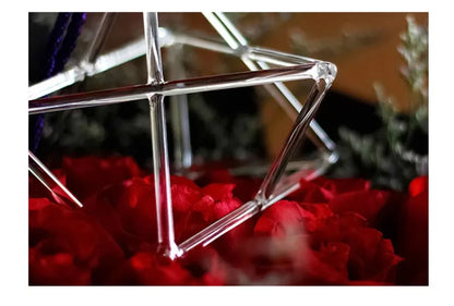 Transparent Quartz Singing Crystal Pyramid