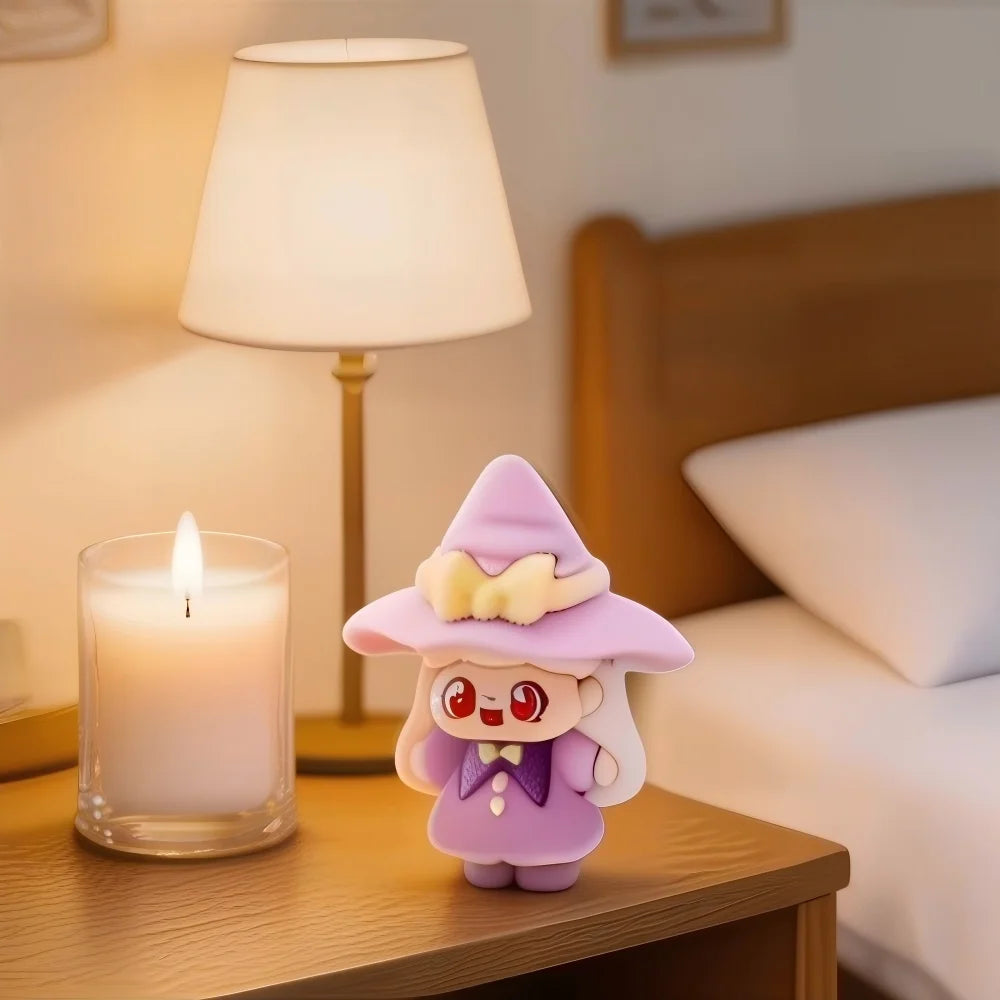 Bestseller Flocked Little Witch Cute Mini Figurines Trendy Blind Box Blind Bag DIY Desktop Decor Ornaments Car Decoration