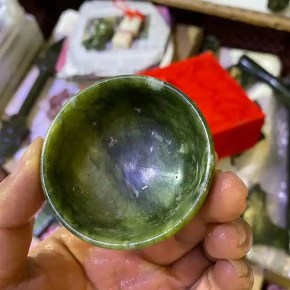 6cm Natural Xiuyan Jade Stone Tea Cup