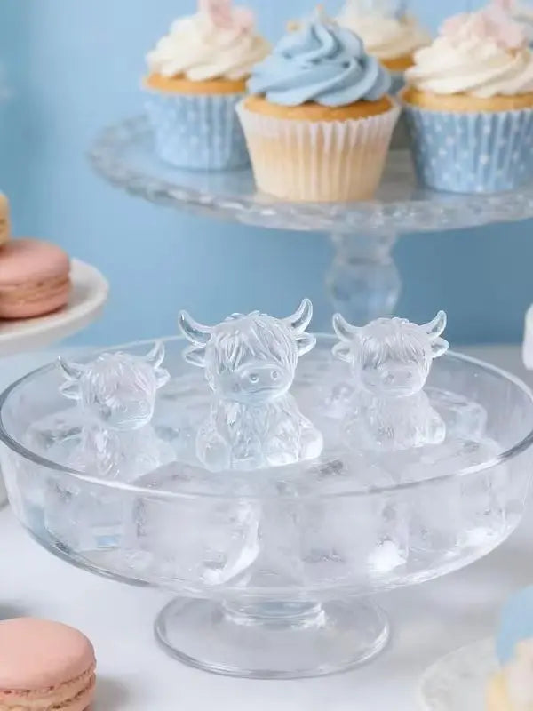 2-Piece Mini Highland Cow 3D Silicone Ice Mold Set