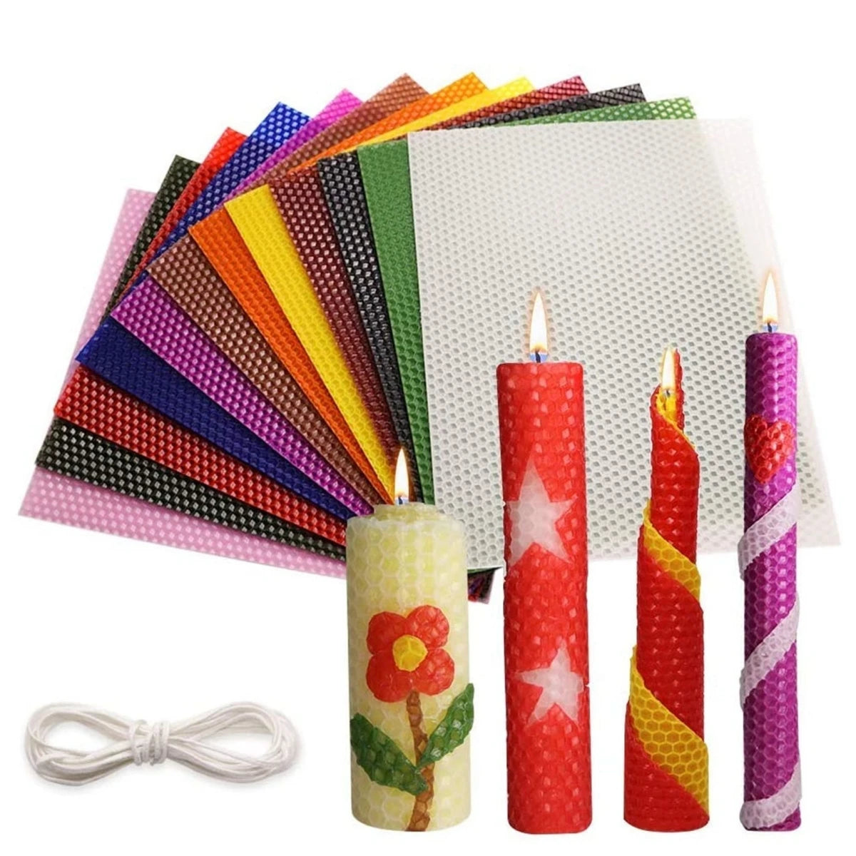 13-Piece Multi-Color Beeswax Sheet Set