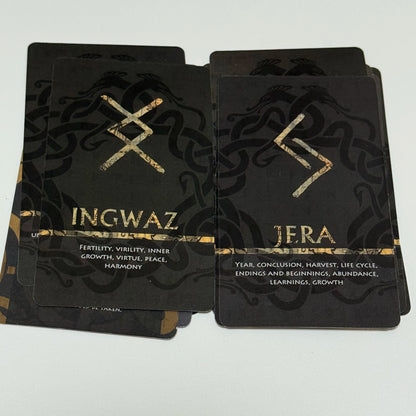 Elder Futhark Rune Cards and Oracle Deck (25-Card Set)