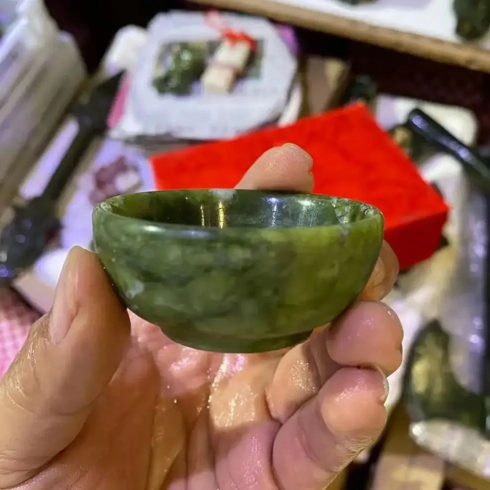 6cm Natural Xiuyan Jade Stone Tea Cup