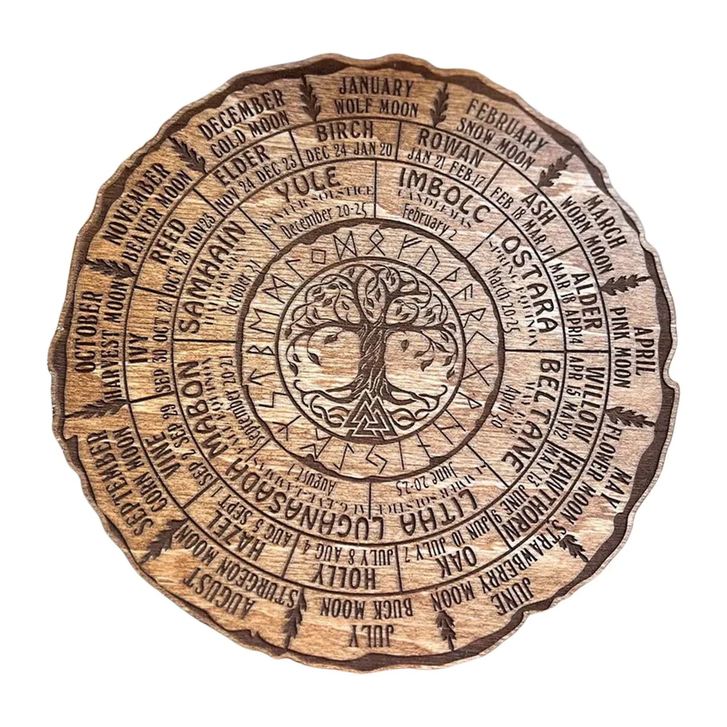 Tree Calendar Wheel of the Year Wood Sign