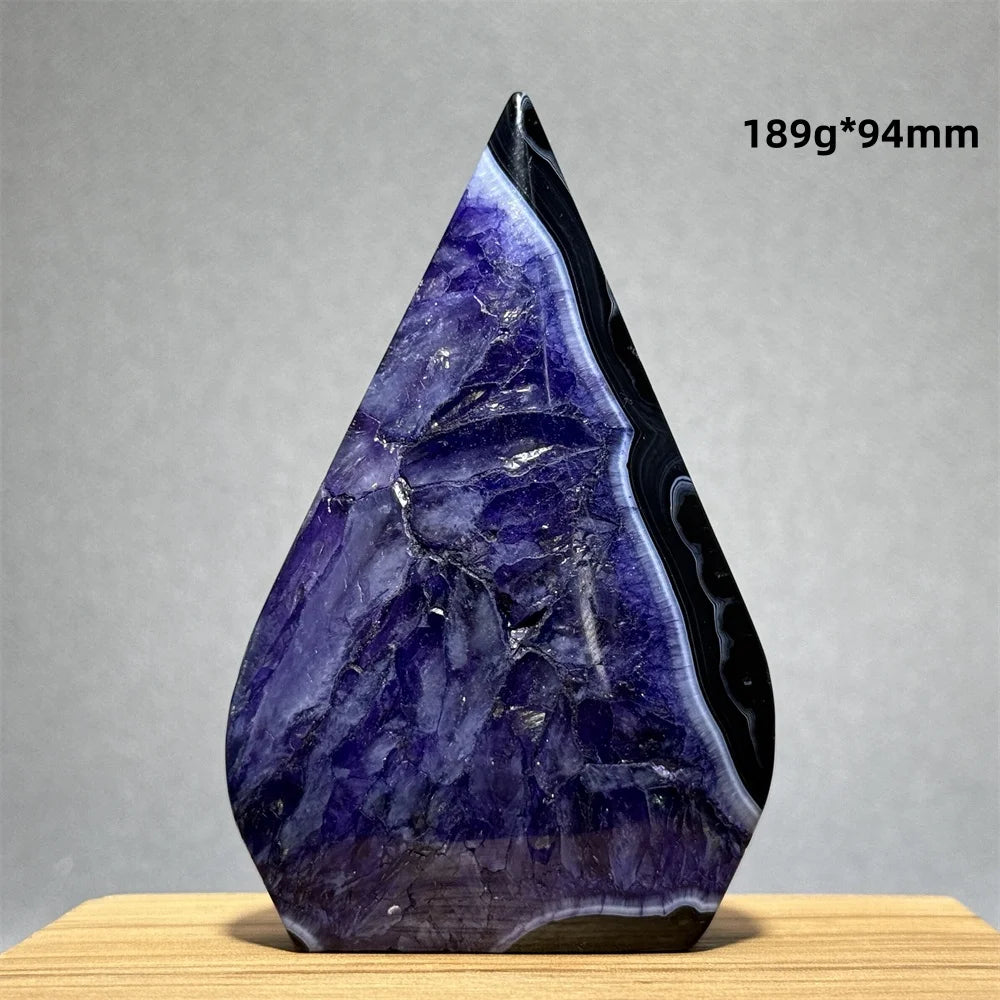 Natural Purple Agate Free-Form Quartz Crystal