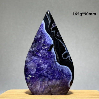 Natural Purple Agate Free-Form Quartz Crystal