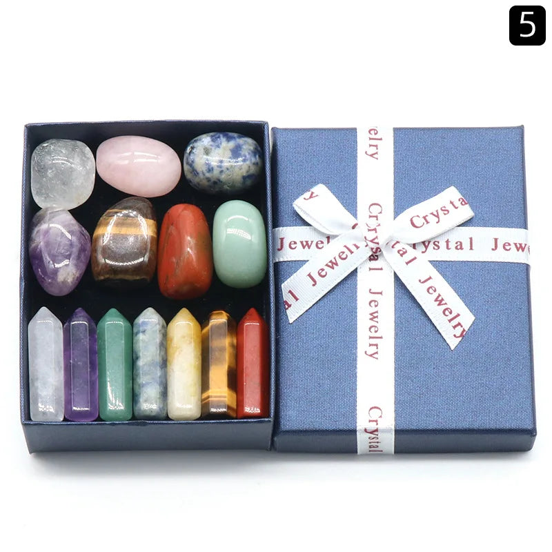 8/14-Piece Natural Crystal Stone Set