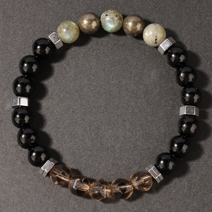 Exquisite Summer Hematite and Pyrite Money Magnet Bracelet