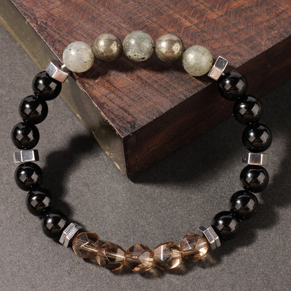 Exquisite Summer Hematite and Pyrite Money Magnet Bracelet