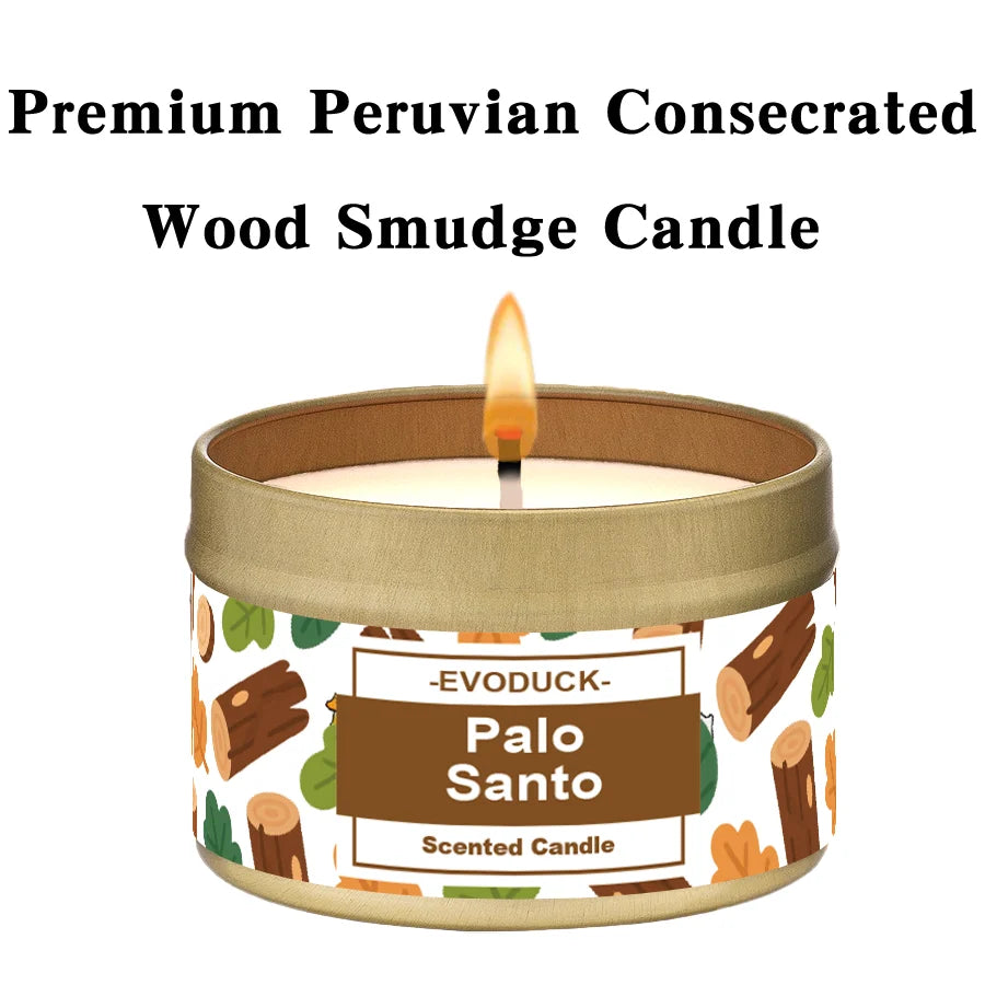 Premium Palo Santo Scented Crystal Energy Candle