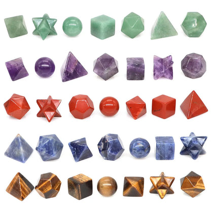 7 Chakra Platonic Sacred Stones Set