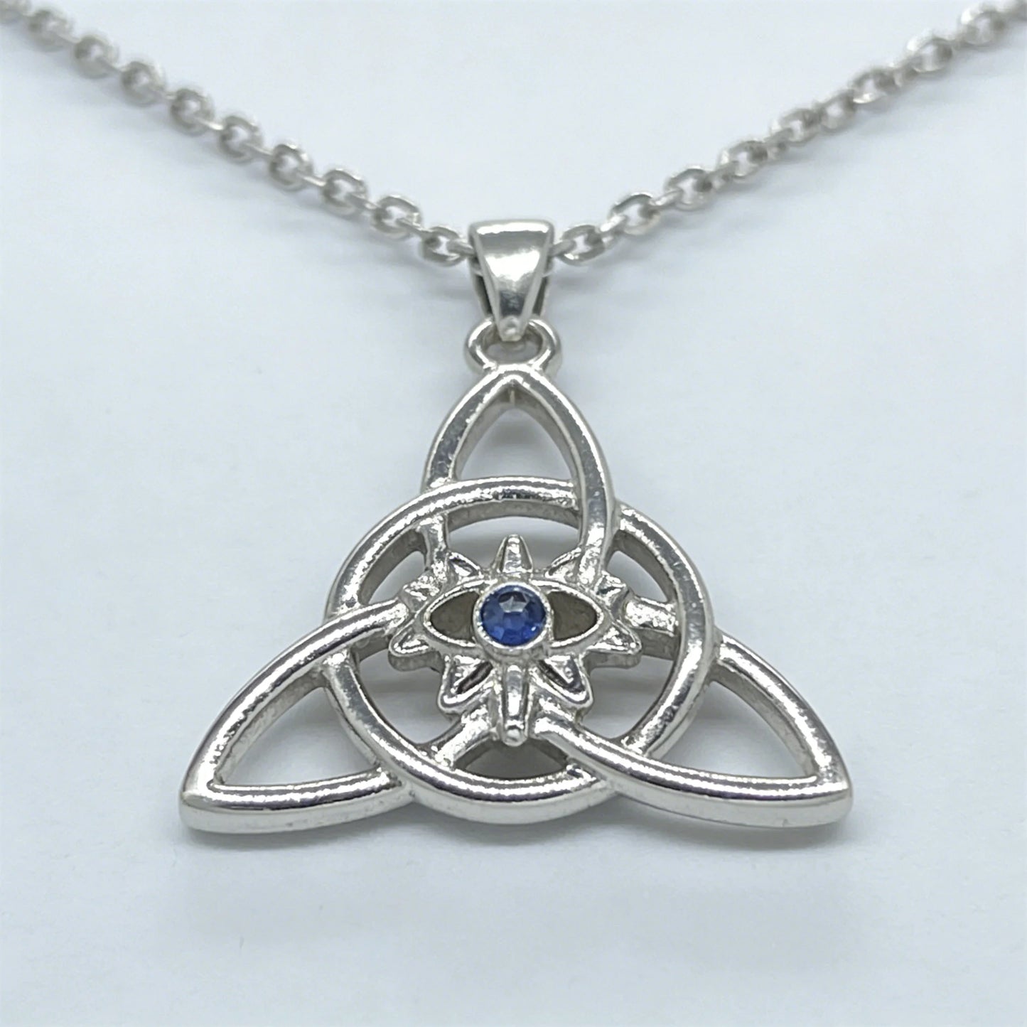 Zinc Alloy Celtic Trinity Knot Pendant Necklace