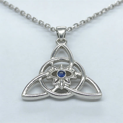 Zinc Alloy Celtic Trinity Knot Pendant Necklace