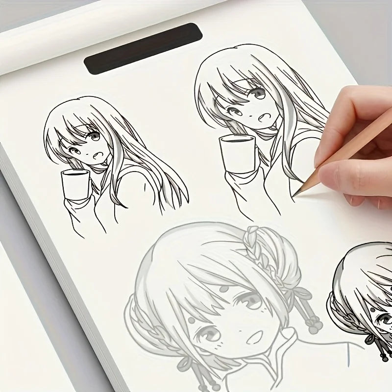 Anime Character Line Art Drawing Book