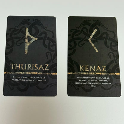 Elder Futhark Rune Cards and Oracle Deck (25-Card Set)
