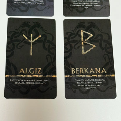Elder Futhark Rune Cards and Oracle Deck (25-Card Set)
