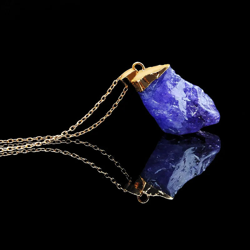 Irregular Amethyst and Citrine Gemstone Necklaces