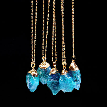 Irregular Amethyst and Citrine Gemstone Necklaces