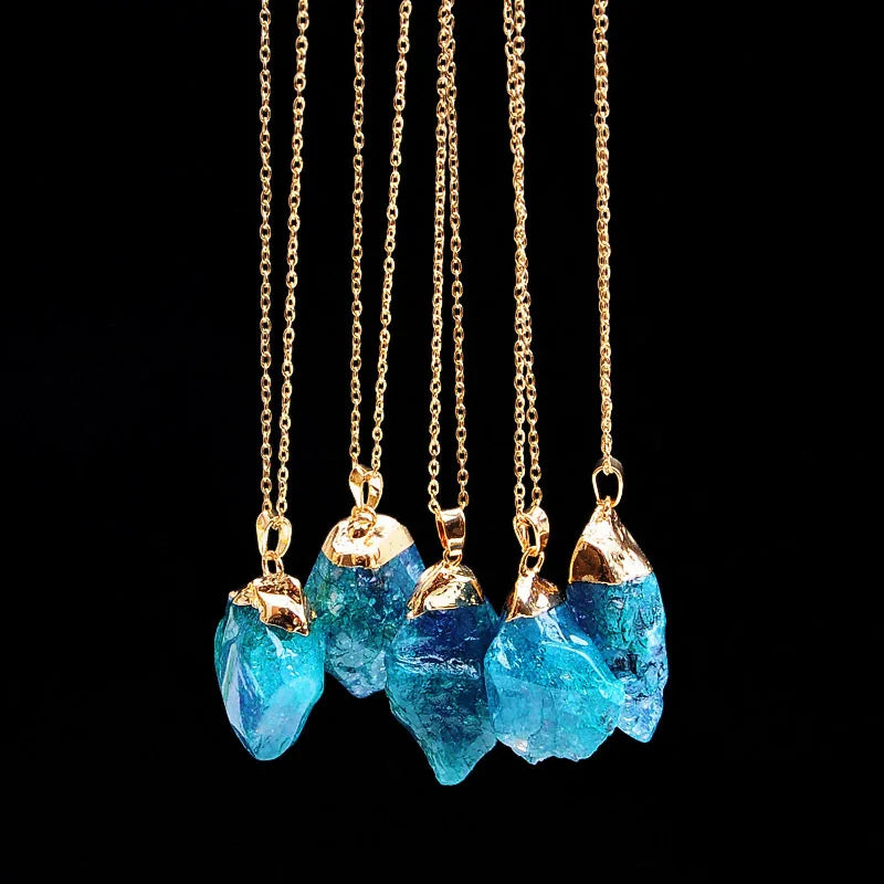 Irregular Amethyst and Citrine Gemstone Necklaces