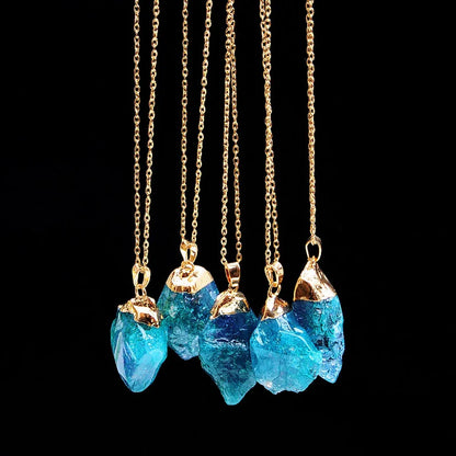 Irregular Amethyst and Citrine Gemstone Necklaces