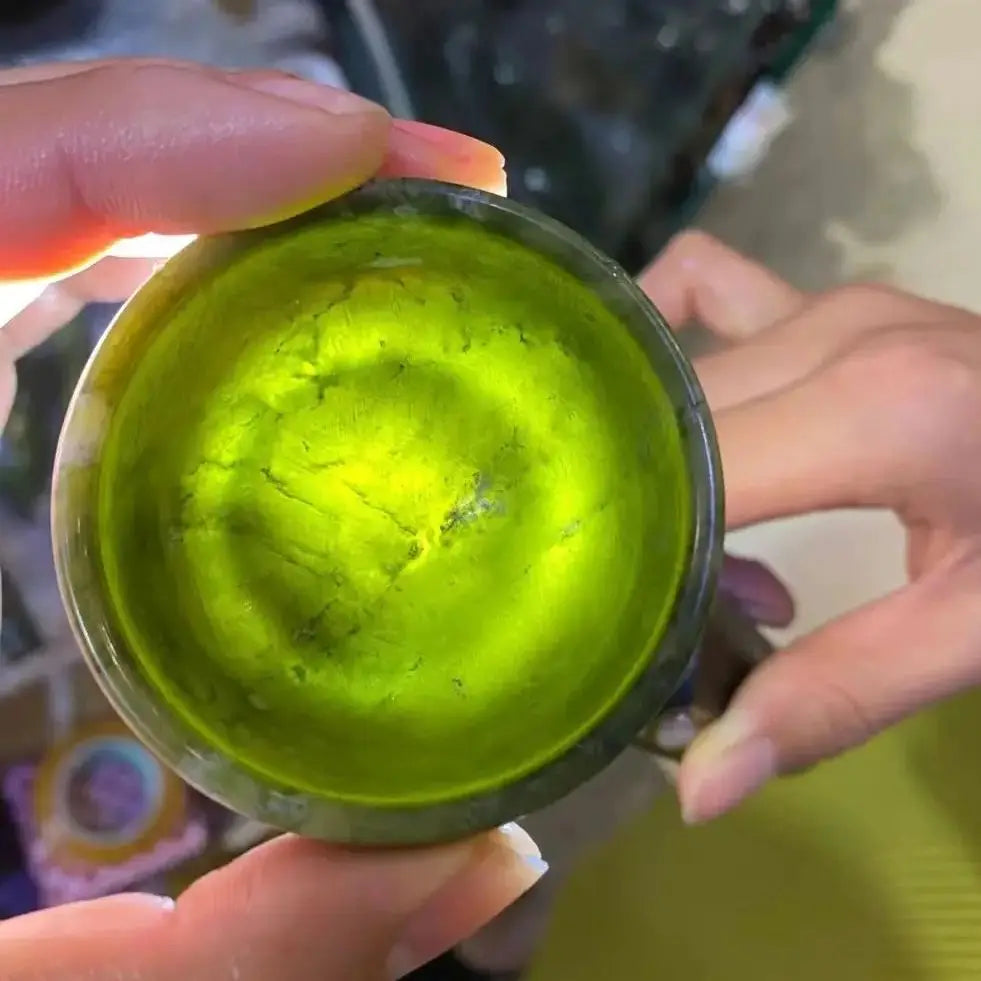 6cm Natural Xiuyan Jade Stone Tea Cup