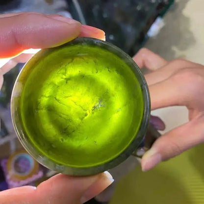 6cm Natural Xiuyan Jade Stone Tea Cup