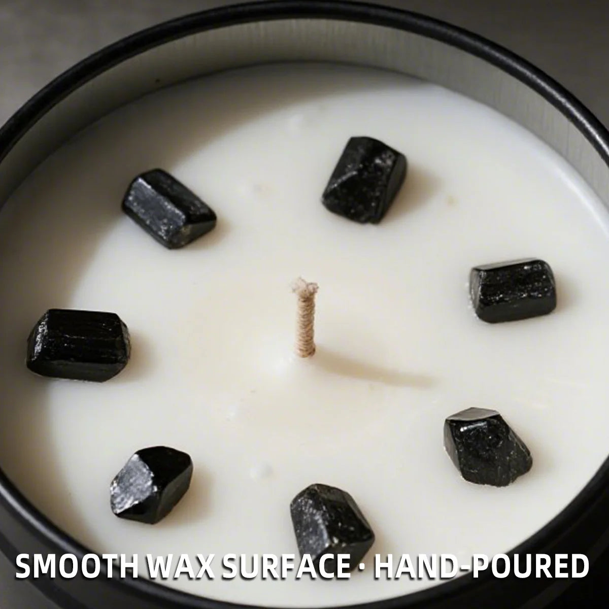 1pc New Moon Scented Candle with Black Crystal Chips