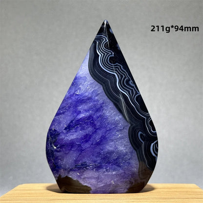 Natural Purple Agate Free-Form Quartz Crystal