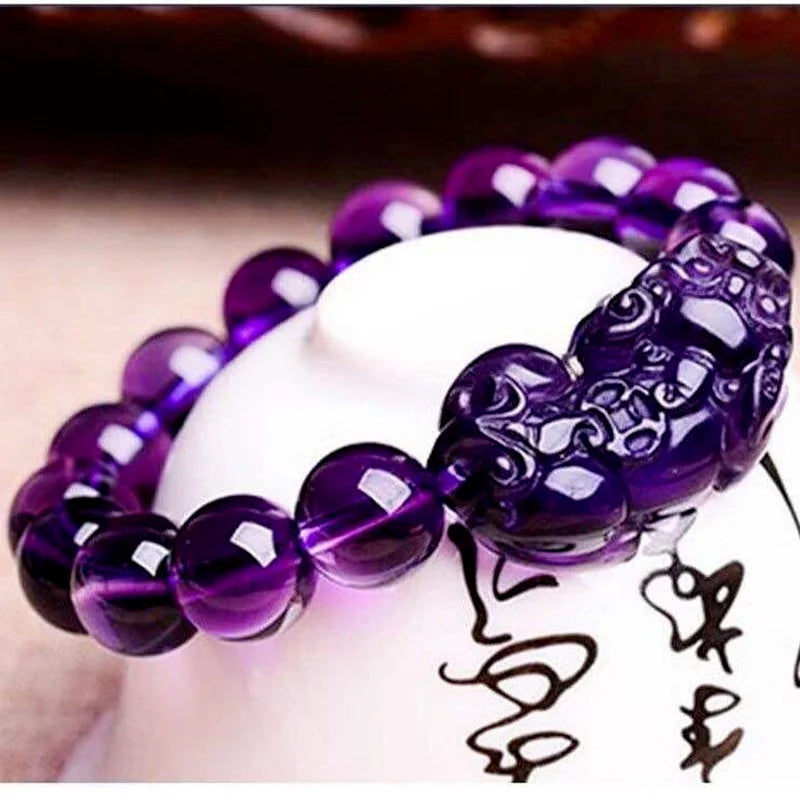 Amethyst Feng Shui Pixiu Wealth Bracelet