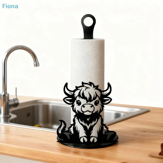 Highland Cow Paper Towel Holder